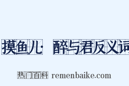 摸鱼儿·醉与君反义词是什么意思的图片